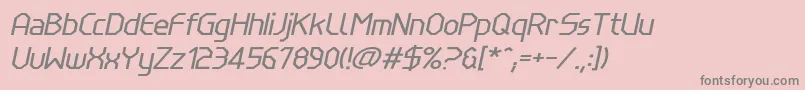 LinewireItalic Font – Gray Fonts on Pink Background