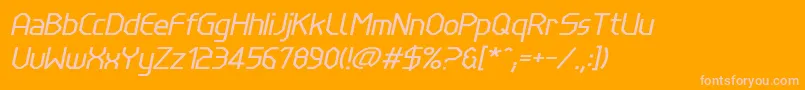 LinewireItalic Font – Pink Fonts on Orange Background