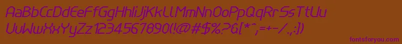 LinewireItalic Font – Purple Fonts on Brown Background