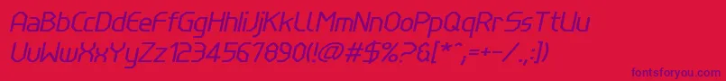 LinewireItalic Font – Purple Fonts on Red Background