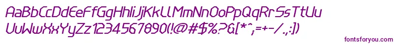 LinewireItalic Font – Purple Fonts on White Background