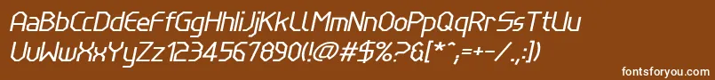LinewireItalic Font – White Fonts on Brown Background