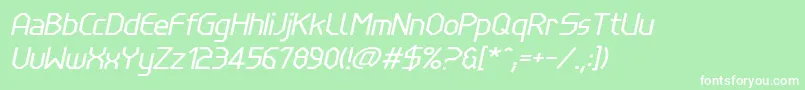 LinewireItalic Font – White Fonts on Green Background