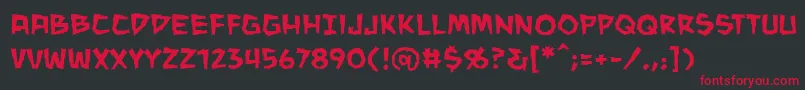 ManeaterBb Font – Red Fonts on Black Background