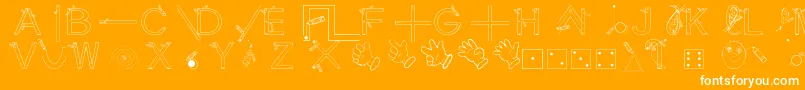MaternellecolorGraphismeフォントについての詳細 フォントMaternellecolorGraphisme – オレンジの背景に白い文字