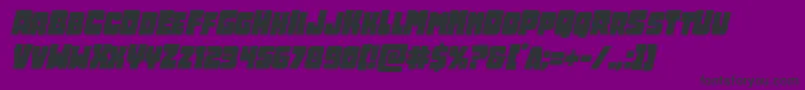 フォントOpusmundiital – 紫の背景に黒い文字