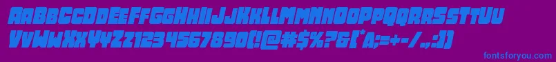 Шрифт Opusmundiital – синие шрифты на фиолетовом фоне