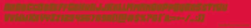 Opusmundiital Font – Brown Fonts on Red Background