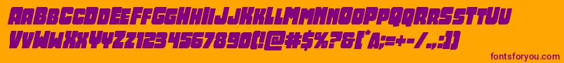 Opusmundiital Font – Purple Fonts on Orange Background