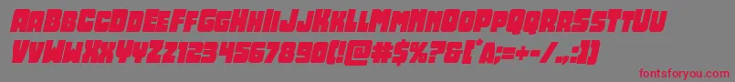 Opusmundiital Font – Red Fonts on Gray Background