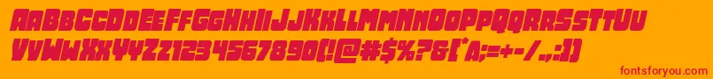 Opusmundiital Font – Red Fonts on Orange Background
