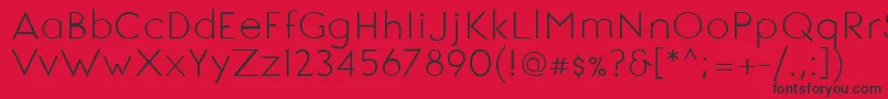 SignoriaRegular Font – Black Fonts on Red Background