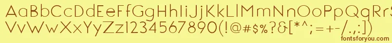 SignoriaRegular Font – Brown Fonts on Yellow Background