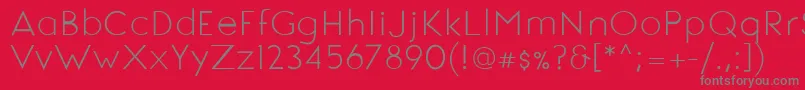 SignoriaRegular Font – Gray Fonts on Red Background