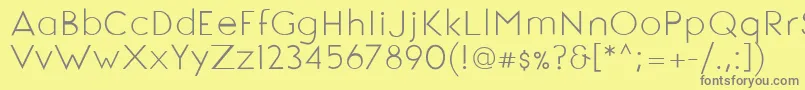 SignoriaRegular Font – Gray Fonts on Yellow Background