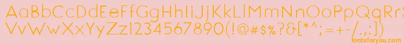 SignoriaRegular Font – Orange Fonts on Pink Background