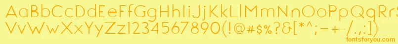 SignoriaRegular Font – Orange Fonts on Yellow Background