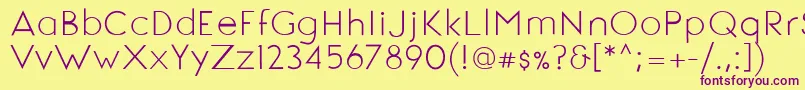 SignoriaRegular Font – Purple Fonts on Yellow Background