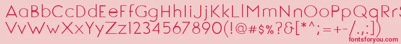 SignoriaRegular Font – Red Fonts on Pink Background