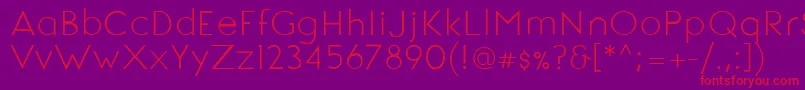 SignoriaRegular Font – Red Fonts on Purple Background