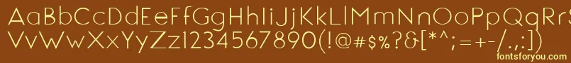 Шрифт SignoriaRegular – жёлтые шрифты на коричневом фоне