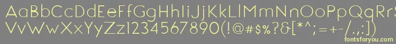 SignoriaRegular Font – Yellow Fonts on Gray Background