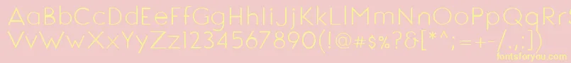 SignoriaRegular Font – Yellow Fonts on Pink Background