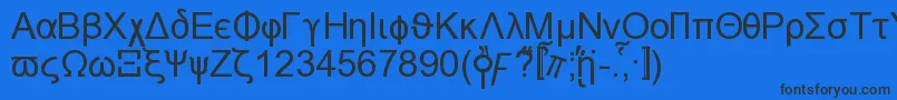 Шрифт Naxosn – чёрные шрифты на синем фоне