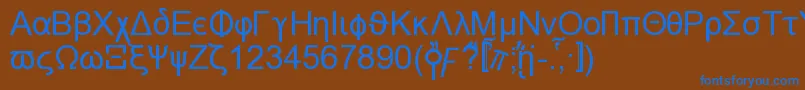 Naxosn Font – Blue Fonts on Brown Background