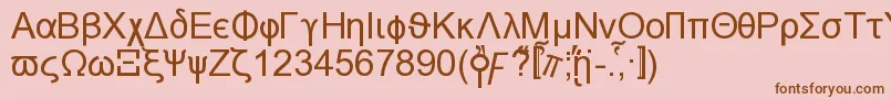 Naxosn Font – Brown Fonts on Pink Background