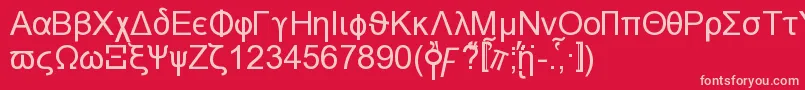 フォントNaxosn – 赤い背景にピンクのフォント