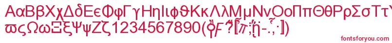 Naxosn Font – Red Fonts on White Background