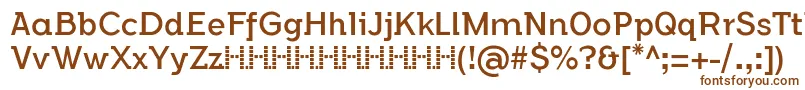 FlamanteSemislabBookFfp-fontti – ruskeat fontit valkoisella taustalla