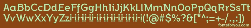 Шрифт FlamanteSemislabBookFfp – зелёные шрифты на коричневом фоне