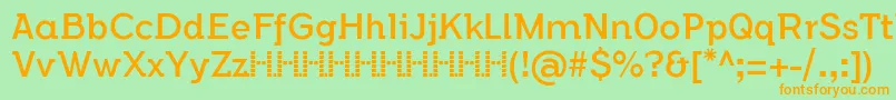 FlamanteSemislabBookFfp Font – Orange Fonts on Green Background
