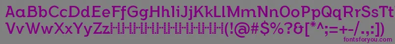 Шрифт FlamanteSemislabBookFfp – фиолетовые шрифты на сером фоне