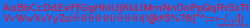 Шрифт FlamanteSemislabBookFfp – красные шрифты на синем фоне