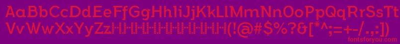 FlamanteSemislabBookFfp Font – Red Fonts on Purple Background