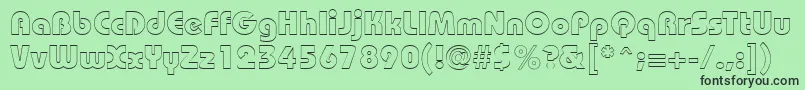 BordeauxblackoutlineRegular Font – Black Fonts on Green Background