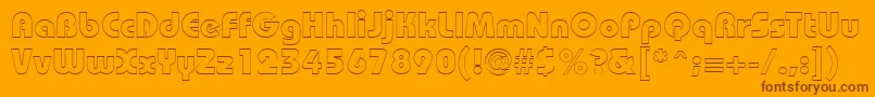 BordeauxblackoutlineRegular Font – Brown Fonts on Orange Background