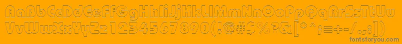 フォントBordeauxblackoutlineRegular – オレンジの背景に灰色の文字