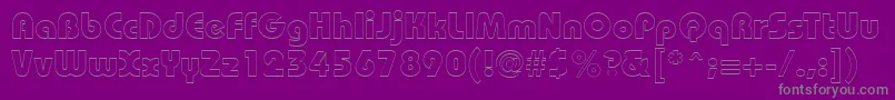 Шрифт BordeauxblackoutlineRegular – серые шрифты на фиолетовом фоне