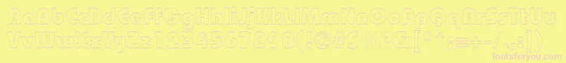 Шрифт BordeauxblackoutlineRegular – розовые шрифты на жёлтом фоне