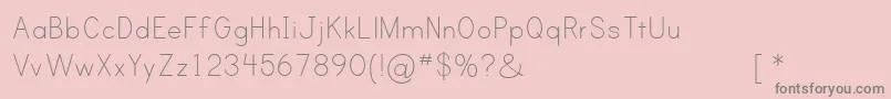 Princ Font – Gray Fonts on Pink Background