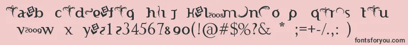 IndonesianaTruetypefontPoweredByFizzLabz Font – Black Fonts on Pink Background