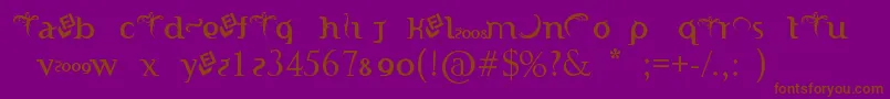 Police IndonesianaTruetypefontPoweredByFizzLabz – polices brunes sur fond violet