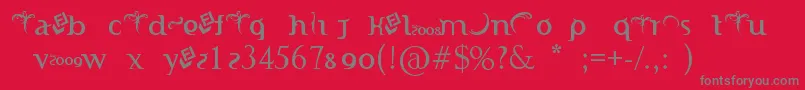 IndonesianaTruetypefontPoweredByFizzLabz Font – Gray Fonts on Red Background