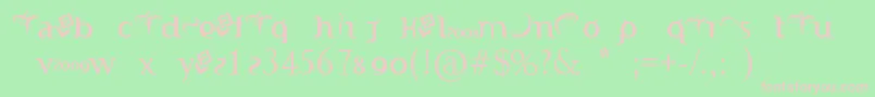 fuente IndonesianaTruetypefontPoweredByFizzLabz – Fuentes Rosadas Sobre Fondo Verde