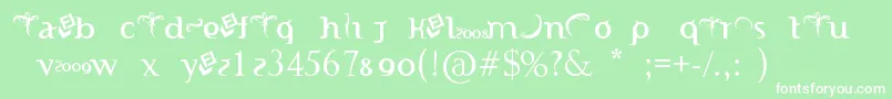 IndonesianaTruetypefontPoweredByFizzLabz Font – White Fonts on Green Background