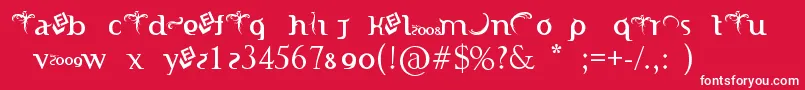IndonesianaTruetypefontPoweredByFizzLabz Font – White Fonts on Red Background
